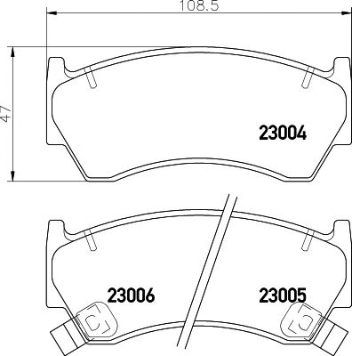 HELLA PAGID 8db355016661 -  Комплект тормозных колодок, дисковый тормоз